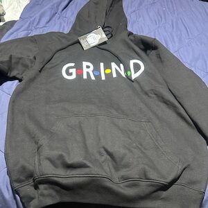 Black GRIND Hoodie with Colorful Accents